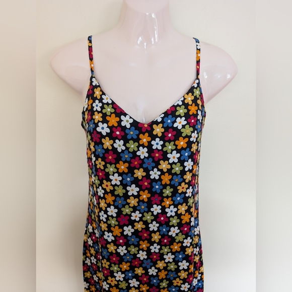 Reformation Black Floral Midi Dress 0 - Picture 4 of 8